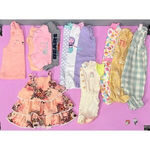 Baby Girl Clothing Lot BCBGirls Carters Floral Dress Bodysuits Sleepers 0-3M